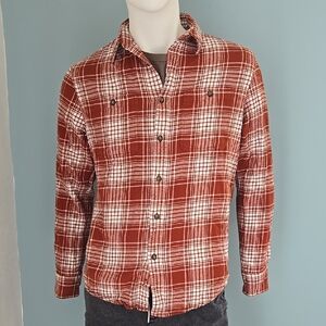 Sonoma Men's Rust Plaid Shirt